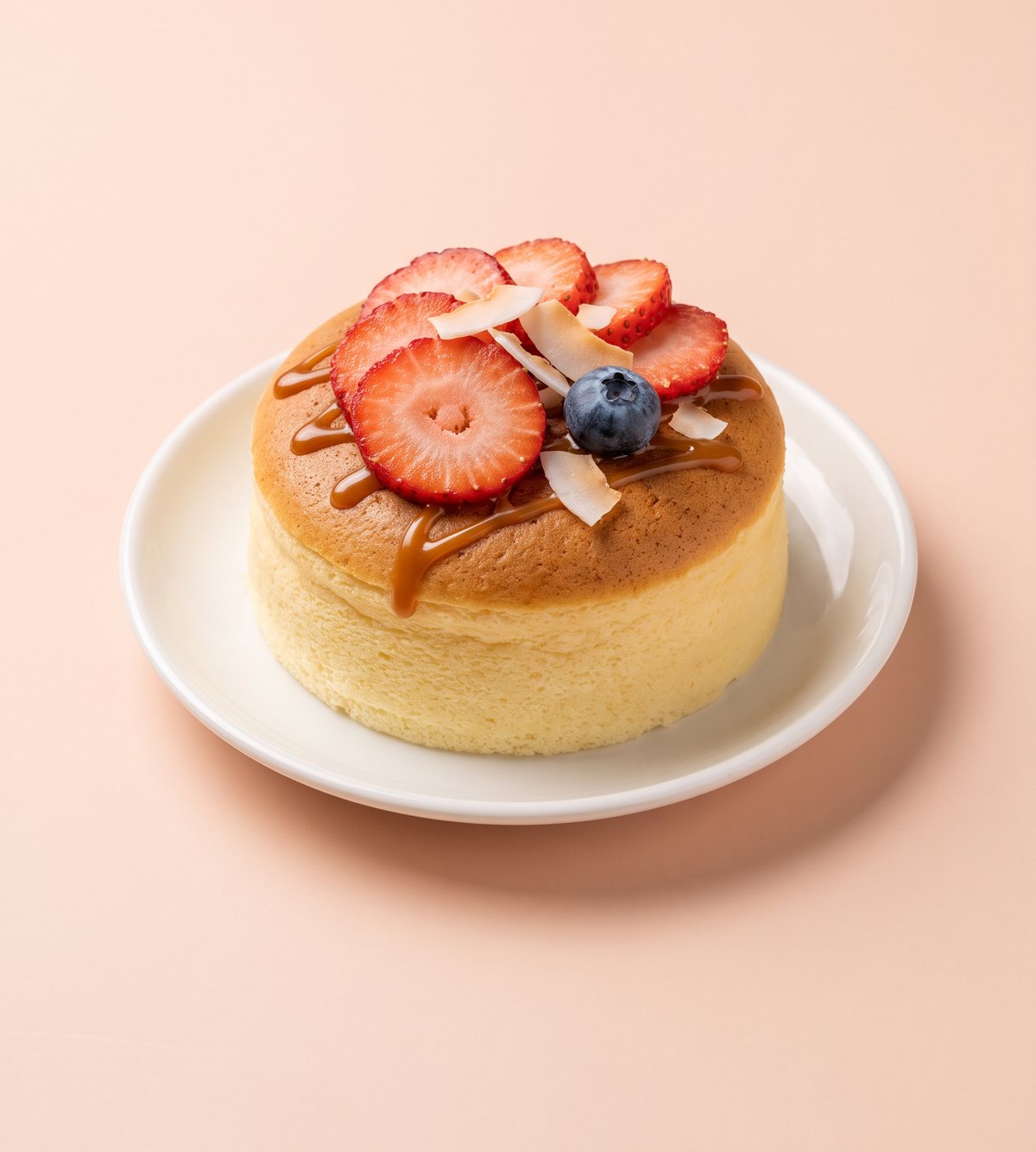 Compose ton topping — gâteau au fromage japonais Soufflé