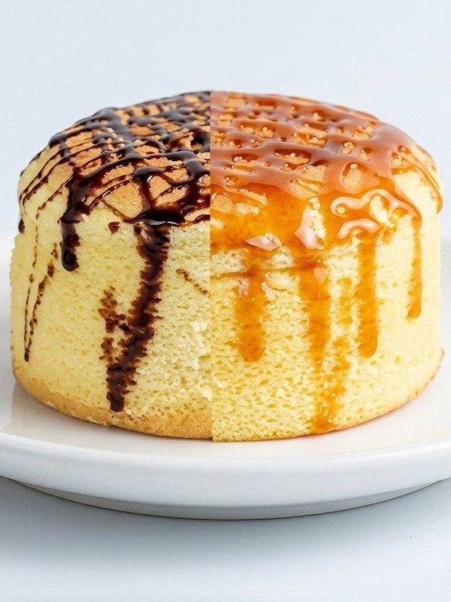 Moitié chocolat, moitié caramel — photo Soufflé